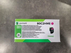 Lexmark 80C2HME Magenta Toner Cartridge - Genuine OEM - Sealed Box - CX410 CX510 - Zdjęcie 1 z 12