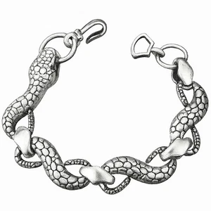 Bracciale Hip-Hop in Metallo con Serpente e Infinito - Picture 1 of 2