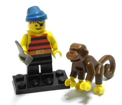 LEGO SYSTEM SET 6252 Pirates Bandana & arme avec singe Personnage Figurine pi027 - Photo 1/4