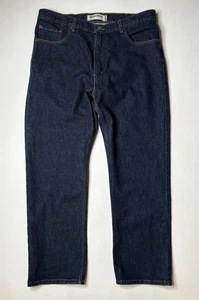 Jeans vintage Levi’s 505 zip fly regular fit gamba dritta blu denim taglia 40 x 32 - Foto 1 di 15