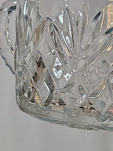 VTG Anchor Hocking Glass Sugar Bowl Double Handle "Pineapple 'Pattern - Picture 1 of 12