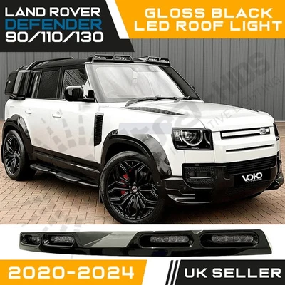 Defender 20-25 LED Roof Light Black Land Rover Upgrade L663 90 110 With Remote - Image 1 of 4