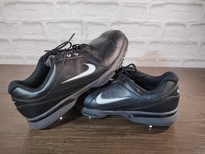 NIKE Shoes DURASPORT 3 Mens Size 8.5W Black Soft Spikes Golf Cleats 628531-002 - Image 1 of 4