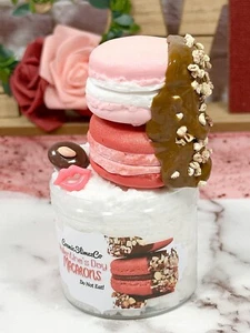 Valentine's Day Macarons Snow Fizz Slime~ Valentine's Slime Shop ~ Scent~ ASMR - Picture 1 of 15