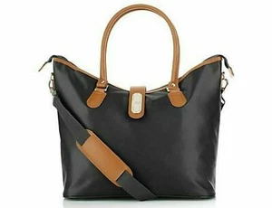 Joy Mangano Travel Ease Light Chic Designer Zippered Tote - Rich Black * - Picture 1 of 1