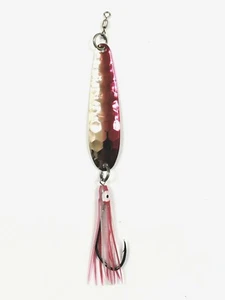 Cuchara Salmón McOmie's 3 1/4" "Rojo/Níquel" Hex Pat. con Hoochie - Imagen 1 de 1