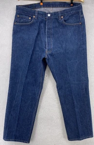 Levis 501 Jeans Mens Size 38x30 Blue Original Fit Button Fly Denim 1980's Pants - Picture 1 of 22