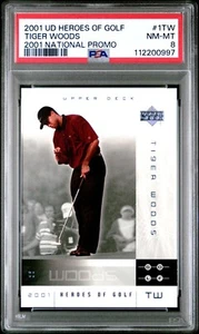 2001 UD Heroes of Golf - 2001 National Promo - Tiger Woods - #1TW - PSA 8 - Picture 1 of 2