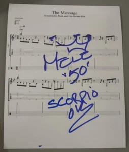 FURIOUS 5 MELLE MEL SCORPIO DUAL SIGNED THE MESSAGE 8X10 SHEET MUSIC PHOTO PROOF - Picture 1 of 5