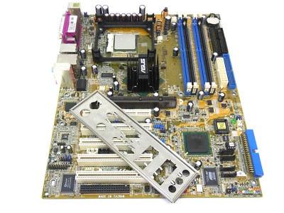 ASUS P4C800-E Sockel 478 mit Intel CPU Celeron 2,4 GHz + IO Shield - zur Repa... - Bild 1 von 4