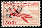 1954 France Sc #C31 Airmail - 500fr Miles Magister jet aircraft - Used Cv$12.50