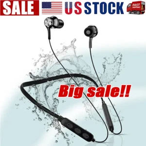 Écouteurs Bluetooth 5.0 Étanches Stéréo Sport Casque Sans Fil Intra-Ear Headset - Photo 1 sur 10