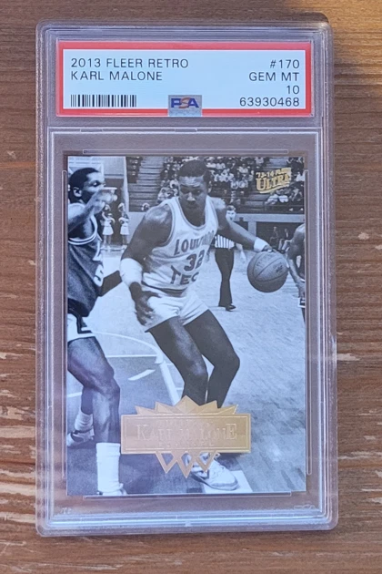 2013 Fleer Retro #170 Karl Malone PSA 10 Utah Jazz POP 6 (C) - Image 1 of 1