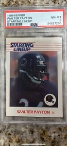 Walter Payton 1988 Unreleased Kenner Starting Lineup Card PSA 8 Unissued - Picture 1 of 4