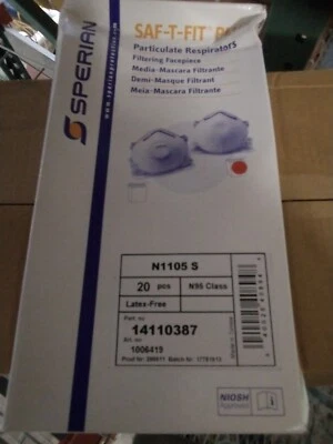 Box of 20 Sperian Saf-T-Fit Plus S Particular Respirator / Mask N1105 14110387 - Image 1 of 3