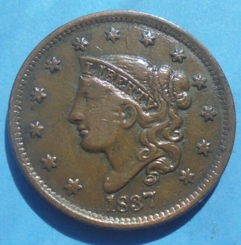 United States, 1837 large ONE CENT, as shown Cover