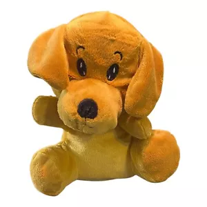Peluche cane cucciolo marrone marrone marrone piccolo occhi cartone animato seduto peluche - Foto 1 di 5