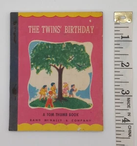 A Tom Thumb Book 1949 The Twins Birthday Rand McNally & Company Vintage - Picture 1 of 4