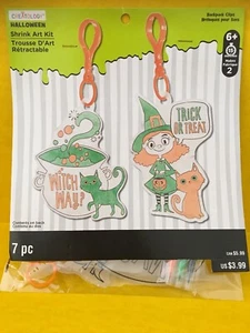 Halloween Shrink Art Kit with Backpack Clips Creatology 7pc Age 6+ New 🎃 - Picture 1 of 2