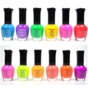 NEON COLORS 12 FULL COLLECTION SET NAIL POLISH LACQUER - Picture 1 of 12