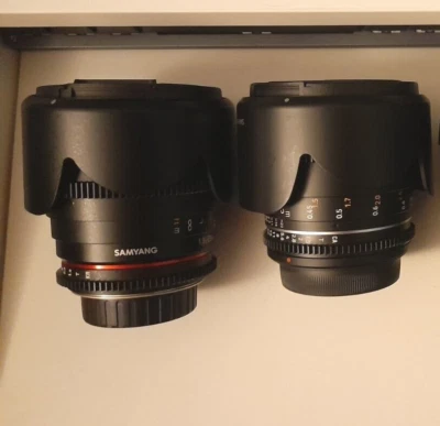 Samyang Rokinon Walimex Cine lens set kit bundle 3x 20mm 50mm 135mm mk2 Canon EF - Image 1 of 4