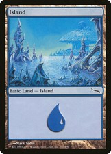 1X Island - Mirrodin - FOIL NM/EX MTG CARD