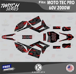Graphics Kit for MotoTec Pro 60v (All Years) Twitch Series - RED - Picture 1 of 6