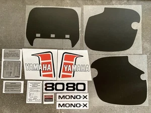 yamaha 1982 YZ80J Full Decal Set / Including Satin Black Backgrounds - Picture 1 of 5