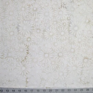 Bali Batik Fabric - Packed Daisy Floral N2851 Papyrus - Hoffman YARD - Picture 1 of 1