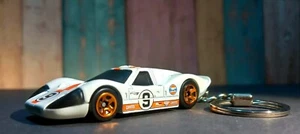 1967 FORD GT40 MKJV portachiavi HOT WHEELS idea regalo scala 1/64 Key chain ring - Imagen 1 de 3