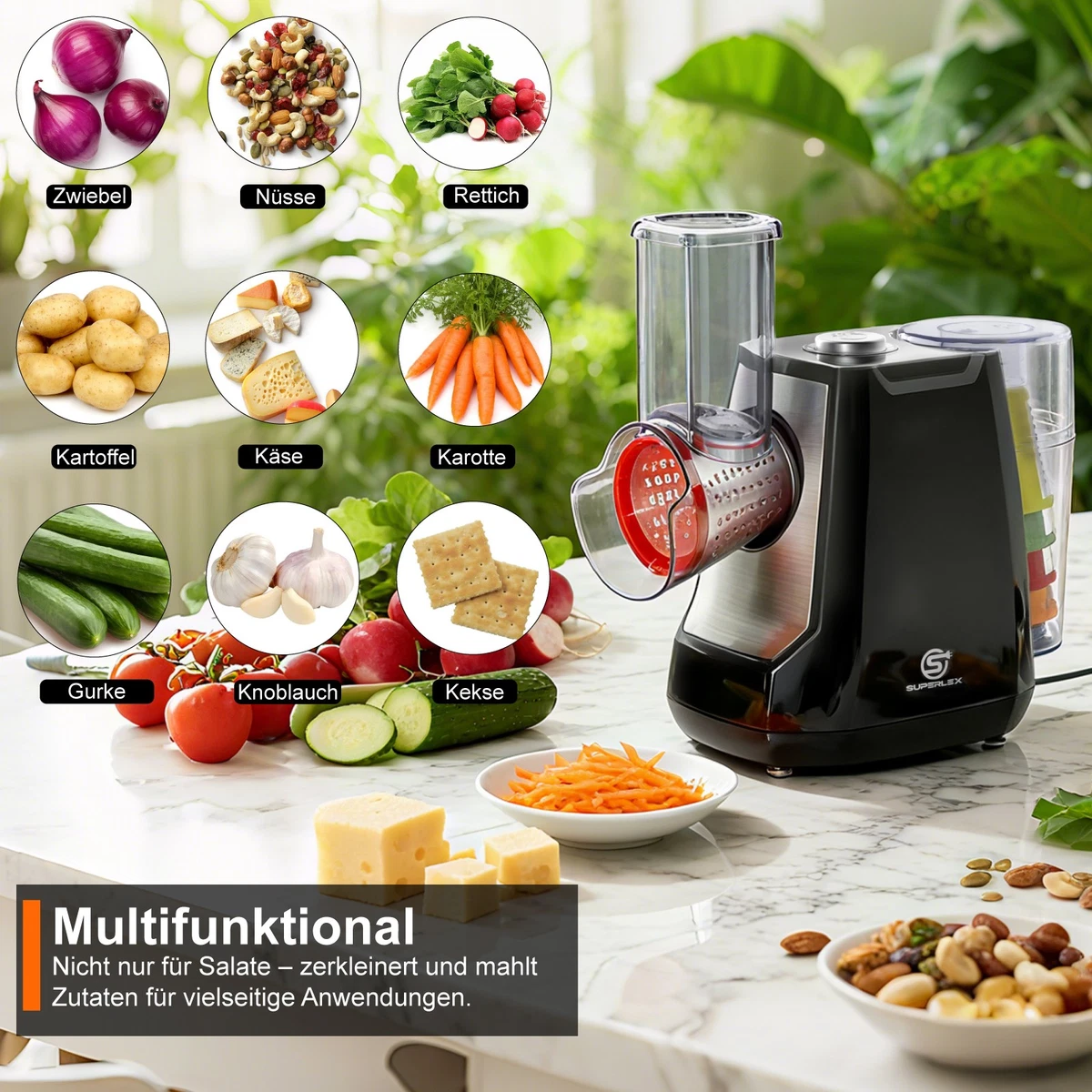 Edelstahl Gemüsehobel – Vielseitiger Küchenhobel Für Salat, Kartoffeln & Obst