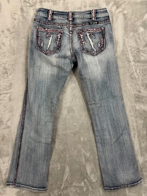 Cowgirl Tuff Jeans Womens W27 L31 Bootcut Thick Stitch Western Cowgirl Ranch Y2K - Image 1 of 4