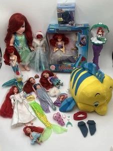 HUGE Tyco Mattel Disney Princess The Little Mermaid Ariel Doll Collection Lot - Picture 1 of 15