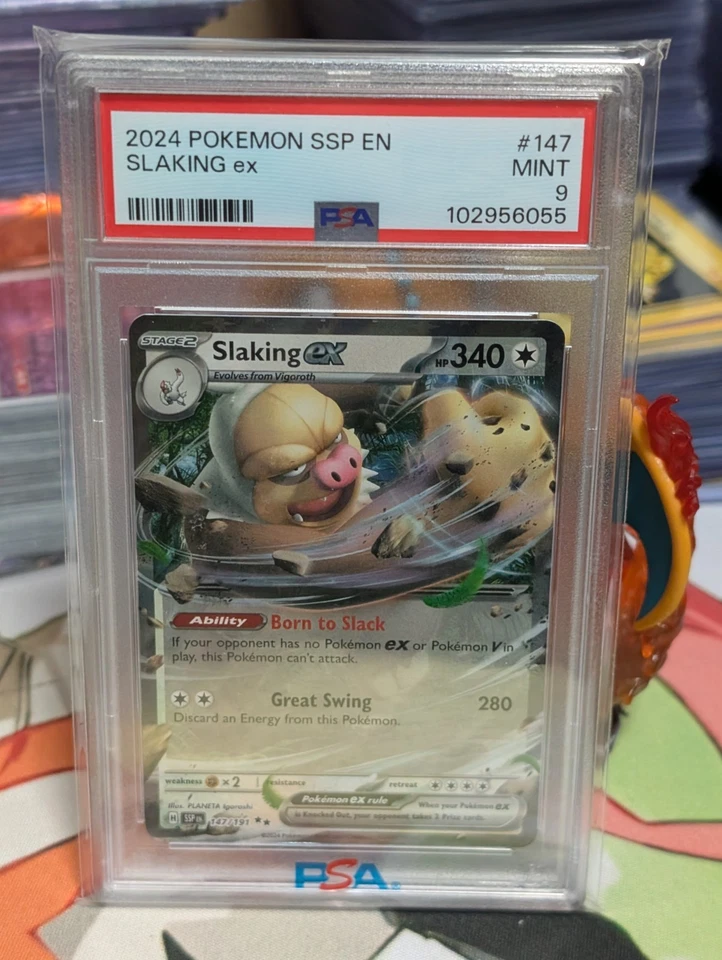 Slaking EX 147/191 Pokemon TCG Surging Sparks PSA 9 *Free Shipping* - Image 1 of 1