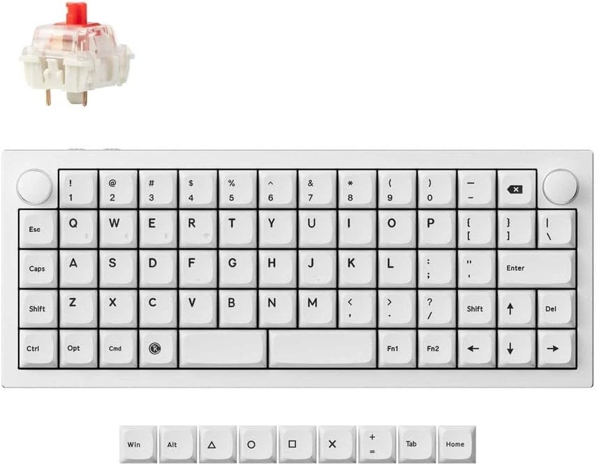 Keychron Q15M-P1 Wireless RGB Mechanical Keyboard Ortholinear 64 Keys – White - Image 1 of 4