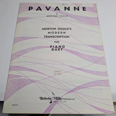 Pavanne Gould Piano Duet Sheet Music Morton Gould Modern Transcription F4 - Image 1 of 4