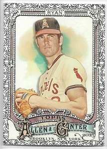 2025 Topps Allen & Ginter Nolan Ryan #63 Foil Filigree Parallel Angels - Picture 1 of 2
