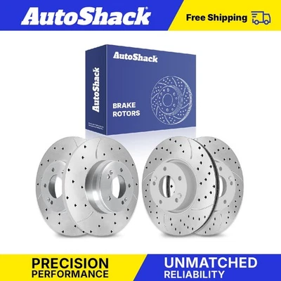 Front Rear Drilled Slotted Brake Rotors for Kia Forte5 Hyundai Veloster Foto 1 de 4