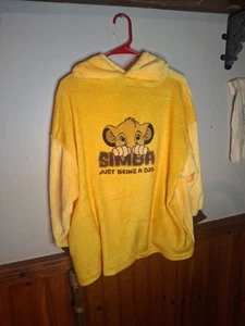 Lion King Simba "Just Being A Cub" Pull Over Sweater With Hood Ears Super Soft - Picture 1 of 8