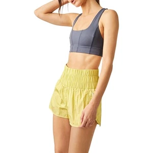 nwt FREE PEOPLE Movement sz S The Way Home short in Pomelo Khaki - Picture 1 of 5