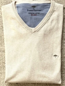 FYNCH - HATTON Pullover Herren, Größe 3 XL. 100% Baumwolle. Farbe sand meliert. - Bild 1 von 5