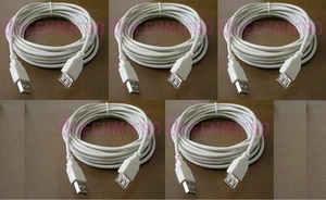 5 Lot - 15Ft PREMIUM USB 2.0 Male to Female Extension Shielded Cable Ivory 15'Ft - Picture 1 of 1