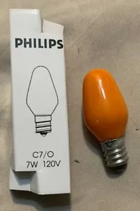 1 Lot consisting of 6 Philips light bulb C7/0. Orange color - Picture 1 of 3