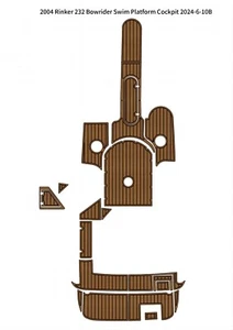 2004 Rinker 232 Bowrider Swim Platform Cockpit Pad Boat EVA Foam Teak Deck Floor - Picture 1 of 18