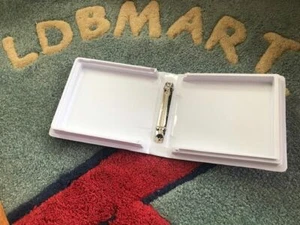 12 PCS 20-CD DVD 2-Ring Binder Album Case w Sleeve, White, BL90148/12,SF006/120 - Picture 1 of 2