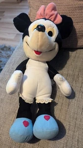 Vintage 16" Minnie Mouse Yellow Eyes Plush Doll RARE Disney Hasbro Softies HTF - Picture 1 of 9