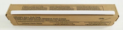 12 Daltile Arctic White Color  1/2 X 12 Jolly Ceramic Wall Tile Trim Pieces 8198 - Image 1 of 4
