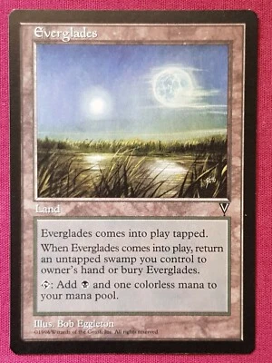 Magic The Gathering VISIONS EVERGLADES land card MTG - Image 1 of 2