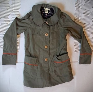 Anthem of the Ants Olive Jacket Size 8 Nautical Detail Orange Piping FW13 - Picture 1 of 10