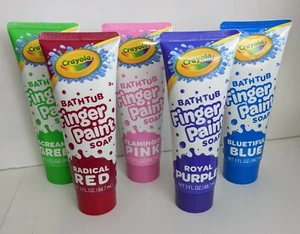 Crayola Bathtub Finger Paint Soap 5 Color Variety Pack 3 Ounce Tubes - Picture 1 of 11
